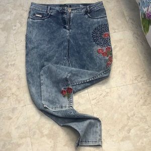 Embellished light weight jeans